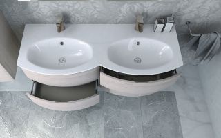 Стеклянная раковина с двумя чашами Cezares 138x52 82412