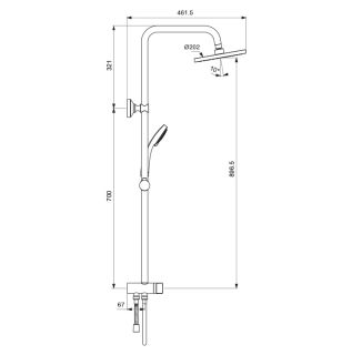 Душевая стойка Vidima Balance BA274AA