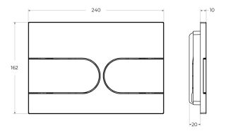 Кнопка смыва BelBagno BB-11-CRM, хром