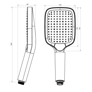 Душевая лейка Am.Pm Func F028F022 чёрный матовый