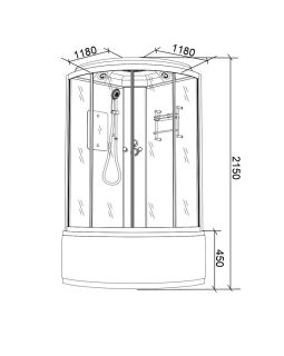 Душевая кабина Parly Bianco BN118P