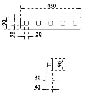 Вешалка ABBER Stein AS1650 белый