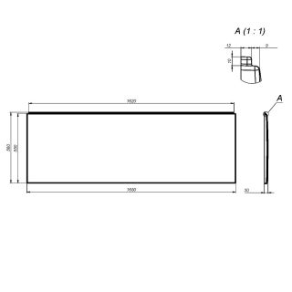 Фронтальная панель для ванны Am.Pm Gem W93A-165-070W-P 165 см
