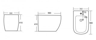 Биде приставное ABBER Bequem AC1152 белый
