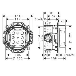 Смеситель для душа Hansgrohe Metropol 32545990S золото