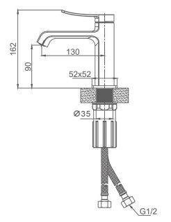Смеситель для раковины Splenka S31.10.09 графит