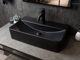 Раковина Gid Bm1344 53361 накладная черная матовая 61x35.5x14