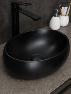 Раковина Gid Bm9030ds 53384 накладная черная матовая 40x30x13.5