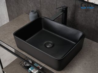 Раковина Gid Bm9103 53374 накладная черная матовая 48x37x13