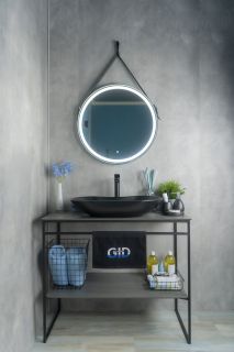 Раковина Gid Bm9175 53333 накладная черная матовая 66.5x41x12