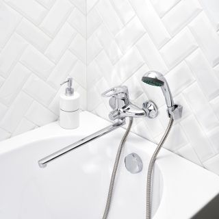 Смеситель для ванны с душем РМС SL139-006E хром