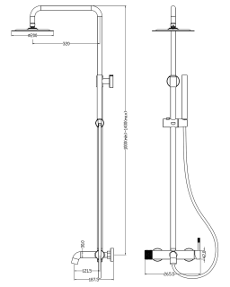 Душевая стойка Boheme Uno белый 468-MW