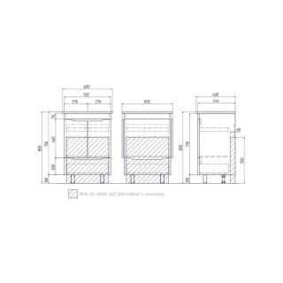 Тумба под раковину напольная Vigo Grani tn.GRI.ELI.60.2D.1Y 60 см дуб золотой