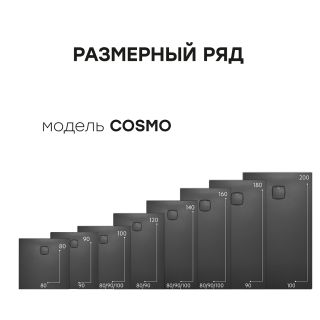 Душевой поддон Starohome Cosmo 71082910 160x100 см чёрный матовый