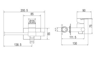 Гигиенический душ со смесителем Rose R307 хром