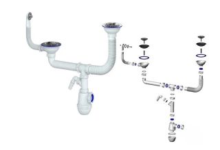 Сифон Granula  для кухонной мойки Сифон для гибридов 3143-11-40