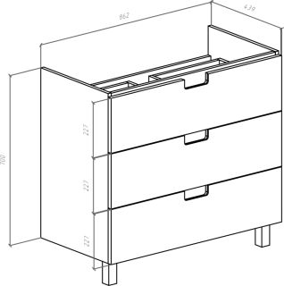 Тумба под раковину Bellezza Пегас 90см белый 00000007793