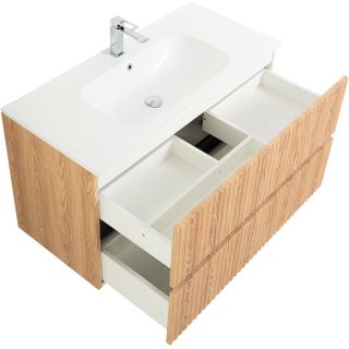 Подвесная тумба под раковину Art&Max Torino 80см бран AM-TORINO-800-2C-SO-BR-P