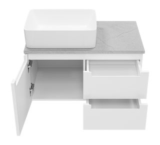 Подвесная тумба под раковину Brevita Cargo CAR-01080-011П2Я 80см белый