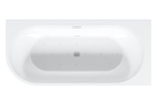 Акриловая ванна Riho Desire Corner Glossy Sparkle System LED Fall B088010005 L 184x84см с аэромассажем и подсветкой заполнение через перелив белый