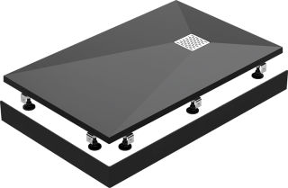 Экран Good Door Stella ЧЕРНЫЙ 1400x800