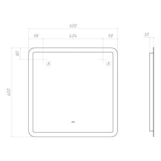 Зеркало с подсветкой Vigo Wing Comfort 175 60 см