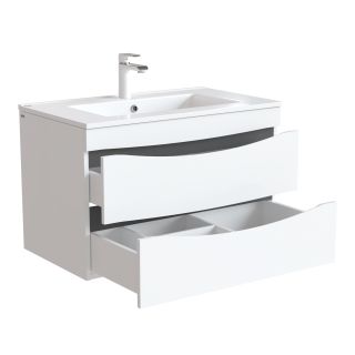 Тумба с раковиной IDDIS Cloud подвесная 80см белый CLO80W0i95K