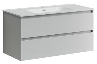 Подвесная тумба под раковину Sancos Cento CN100W 100см белый глянец