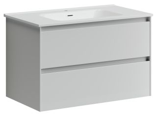 Подвесная тумба под раковину Sancos Cento CN80W 80см белый глянец