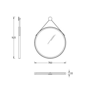 Зеркало с подсветкой Kerama Marazzi Cono CO.mi.P.70\WHT 70 см белый матовый