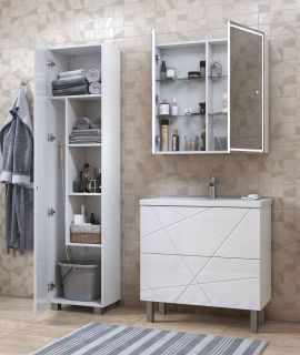 Тумба под раковину напольная Vigo Geometry tn.bsf.GEO.9696.80.2Y 80 см белый