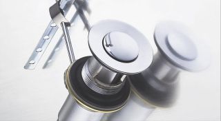 Донный клапан с системой "Клик-клак" с переливом, квадратная крышка, хром Cezares CZR-SCQ2-01