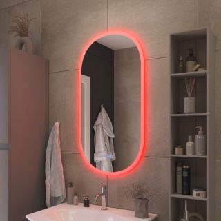 Зеркало Cezares 500x950х30мм с контурной разноцветной подсветкой RGB и сенсорным выключателем CZR-SPC-ELS-500-950-RGB-TCH