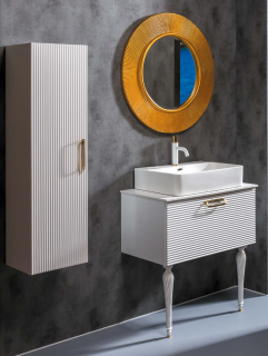 Пенал Armadi Art Vallessi Avangarde Linea 120см белый/золото 845-WG