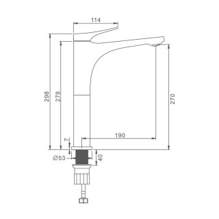 Смеситель для раковины Splenka S54.15 хром