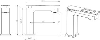 Смеситель для раковины Boheme Q 141-BB.2 чёрный