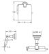 Держатель для туалетной бумаги Rose RG1105Q бронза
