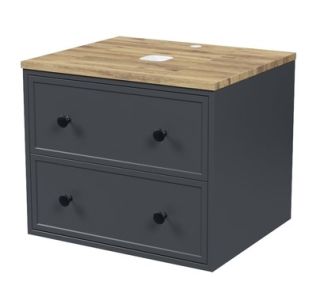 Тумба подвесная IDDIS Torr TOR60DBi95K со столешницей 60см тёмно-серый