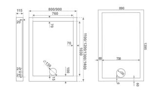 Акриловый поддон для душа Good Door Олимпик 140x80