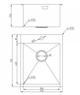 Мойка для кухни Milacio Denia 41 Steel MC.77468 брашированное золото