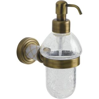 Дозатор для жидкого мыла Boheme Murano 10912-W-BR бронза/белый
