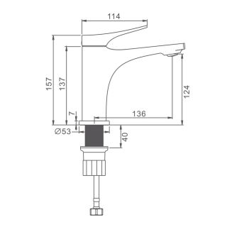Смеситель для раковины Splenka S54.10.09 графит