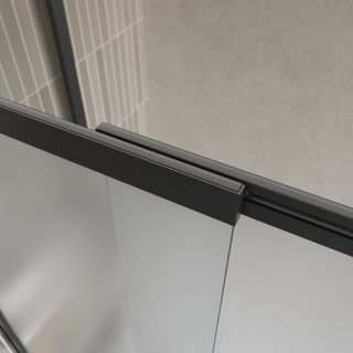 Душевая шторка на ванну BelBagno  LUCE-VF-11-90/145-P-NERO черный