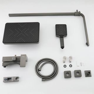 Душевая стойка Frap F2476-9 оружейная сталь