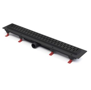 Душевой лоток Veconi Medium Black 450 V450MB с Черной матовой решеткой