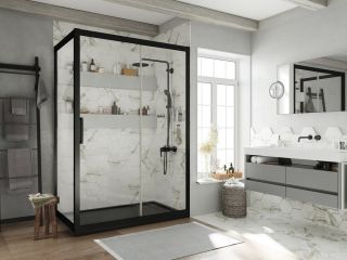 Душевой уголок STWORKI Эстерсунд 120x80 см профиль черный матовый 3GW063TTKK0 00