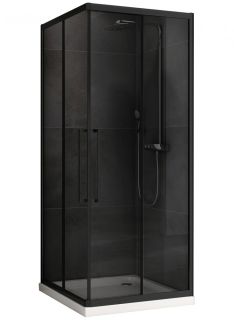 Душевой уголок ABBER Schwarzer Diamant AG02090BDTH 90x90см чёрный