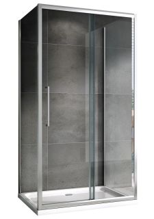 Душевой уголок ABBER Schwarzer Diamant AG30120H-S50-S50 120x50см хром