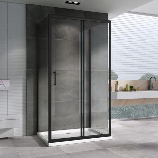 Душевой уголок ABBER Schwarzer Diamant AG30130B-S75B-S75B 130x75см чёрный