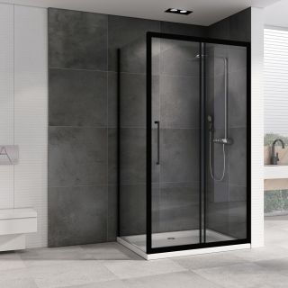 Душевой уголок ABBER Schwarzer Diamant AG30140BH-S50B 140x50см чёрный